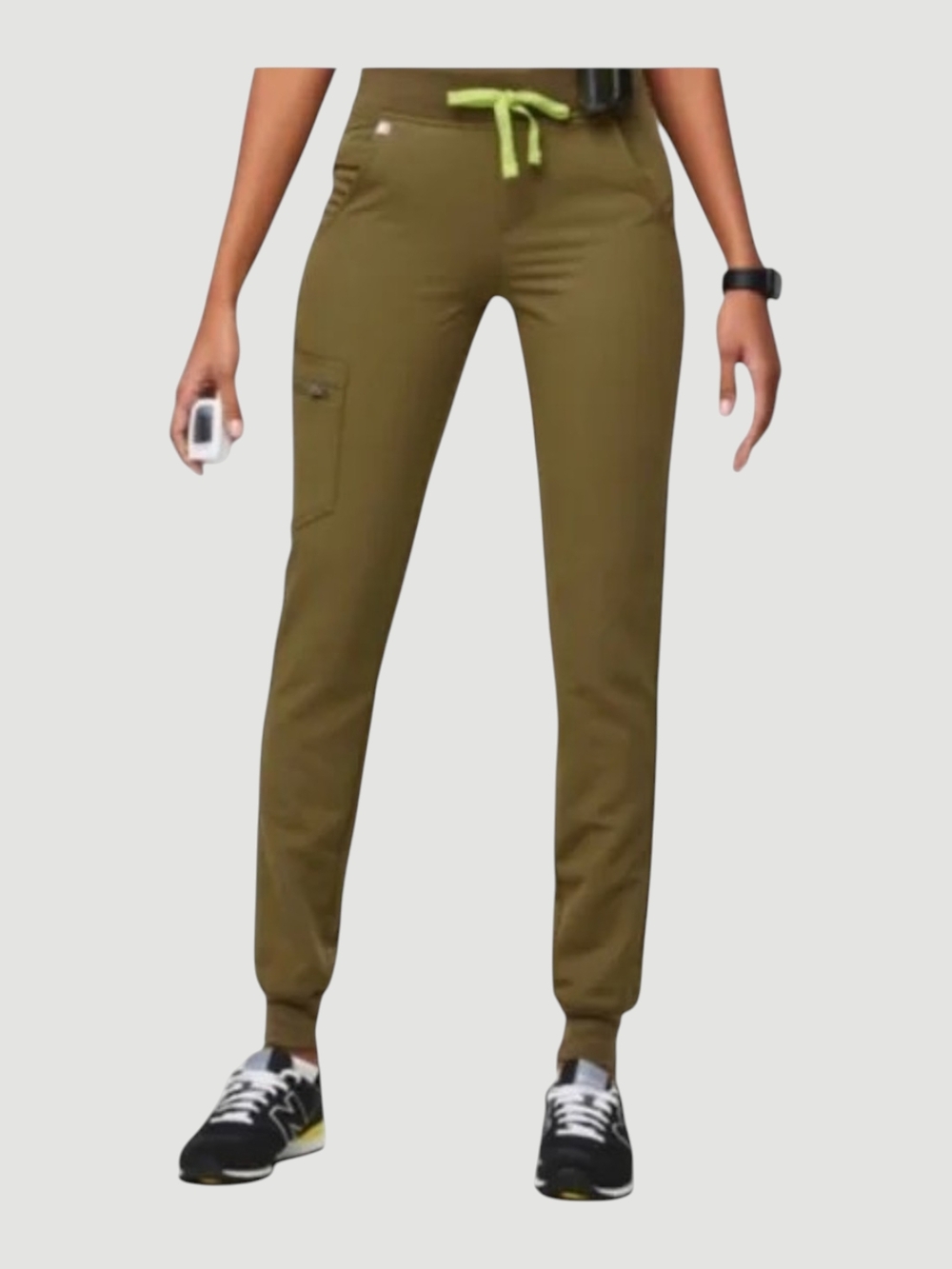 Figs Martini Olive High Waisted Zamora Jogger
